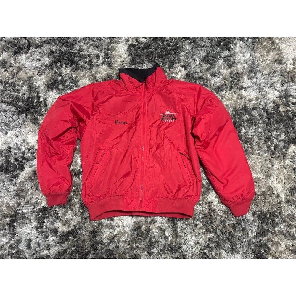 Vintage Tri-Mountain Red Bomber Jacket XL Keller‎ Williams